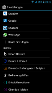 Gesten (Einstellungen)