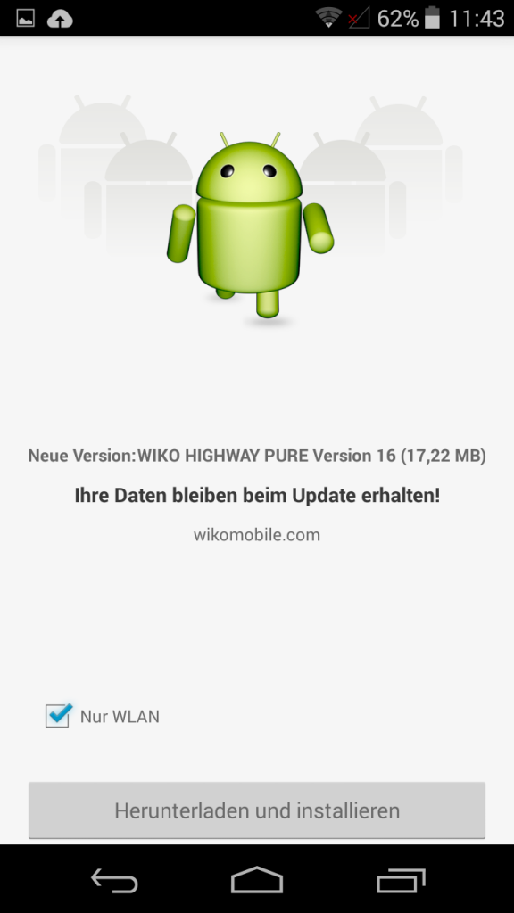 Wiko Highway Pure Update 16